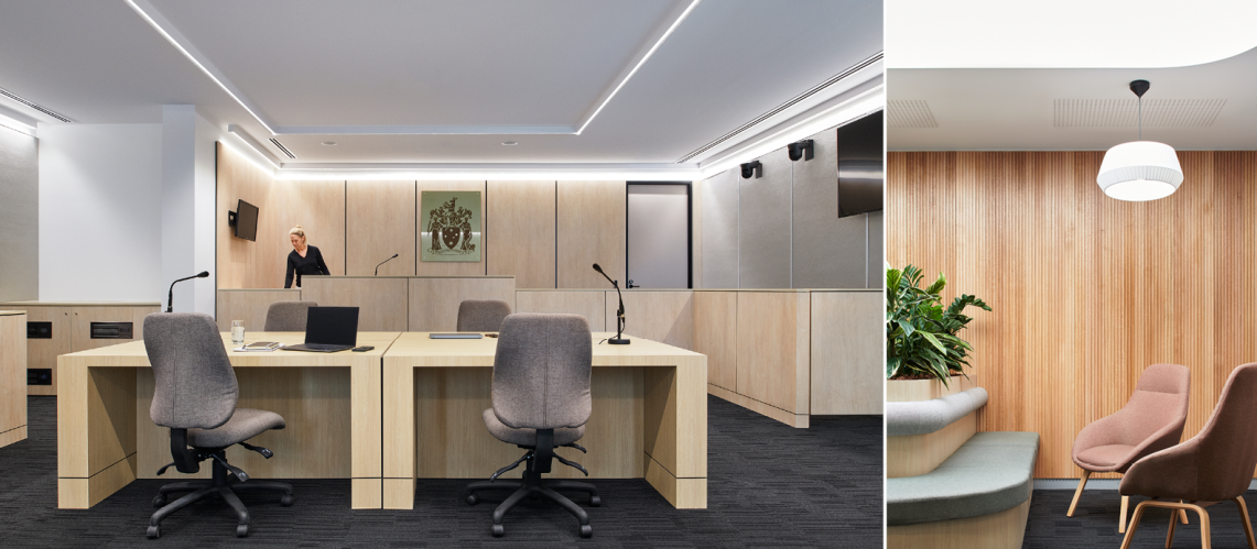 La Trobe Specialist Family Violence Court, Gippsland, Victoria - A Interiors project for Court Services Victoria by Hames Sharley
