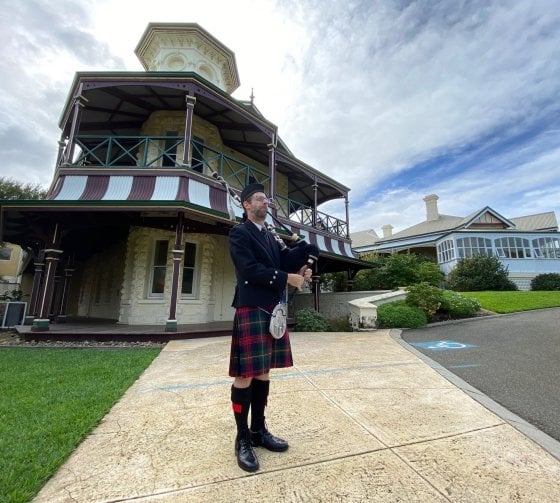 Associate Director, Gary Mackintosh gives a moving ANZAC Day performance for residents at the existing Wearne Aged Care facility.